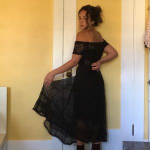 Free people black lace dress